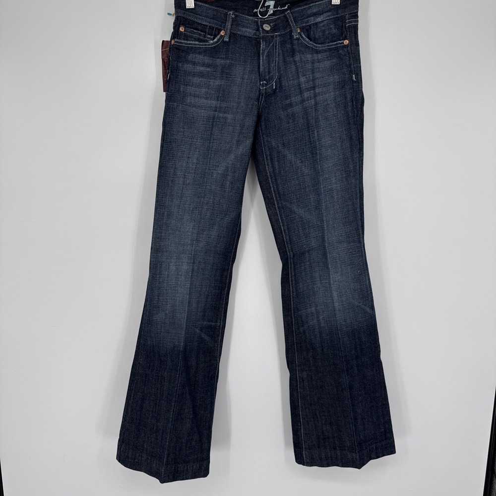 NWT 7 For All Mankind Dojo Flare Jeans Swarovski Crystal Vintage Y2K Sz 27 Boho